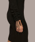 Women's Asymmetric-Neck Rib-Knit Dress