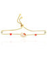 ფოტო #2 პროდუქტის Sanrio Flash Yellow Gold Plated Station Heart and Crystal Bracelet