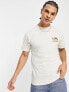 Vans mountain back print t-shirt in off white