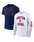 Фото #1 товара Футболка комплект Fanatics мужская, темно-синяя, белая, Boston Red Sox, два в одном, футболки-комбо