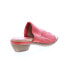 Miz Mooz Callan P63004 Womens Red Leather Slip On Heeled Sandals Shoes 9.5