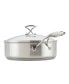 Фото #2 товара Stainless Steel 5 Quart Induction Saute Pan with Lid and Steelshield Hybrid Stainless and Non-stick Technology