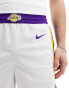 Фото #10 товара Nike Basketball NBA LA Lakers unisex association swingman shorts in white