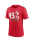 Фото #3 товара Men's Heather Scarlet San Francisco 49ers Local Tri-Blend T-shirt