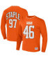 Фото #1 товара Men's NFL X Staple Orange Cleveland Browns Core Long Sleeve Jersey Style T-shirt