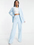 Фото #4 товара ASOS DESIGN Tall jersey slouchy suit blazer in pale blue