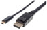 Фото #1 товара Manhattan USB-C to DisplayPort Cable - 4K@60Hz - 2m - Male to Male - Black - Equivalent to CDP2DP2MBD - Three Year Warranty - Polybag - 2 m - USB Type-C - DisplayPort - Male - Male - Straight