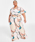 Фото #1 товара Блузка Nina Parker в стиле «Trendy Plus Size» с укороченной длиной и узловой отделкой, созданная для Macy's