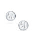 ფოტო #4 პროდუქტის Mini Dainty Circle Celestial 12 Constellation Tiny Astrology Horoscope Zodiac Stud Earrings For Women .925 Sterling Silver 12 Birthday Months