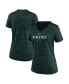 ფოტო #2 პროდუქტის Women's Green Oakland Athletics Authentic Collection Velocity Practice Performance V-Neck T-shirt