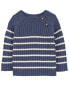 Фото #2 товара Baby Striped Snug-Fit Ribbed Sweater Knit Top 6M