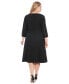 Фото #2 товара Plus Size Topstitched 3/4-Sleeve Dress