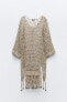 Фото #10 товара Платье-кафтан из кружева кроше с кисточками ZARA