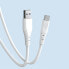 Фото #2 товара Kabel przewód elastyczny USB - USB-C 6A 1m biały