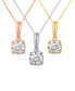 ფოტო #9 პროდუქტის Diamond Solitaire 18" Pendant Necklace (1/5 ct. t.w.) in 14k White, Yellow or Rose Gold