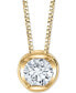 Фото #1 товара Macy's diamond Circular 18" Pendant Necklace (1/5 ct. t.w.) in 14k Gold