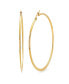 ფოტო #1 პროდუქტის 18K Gold Plated Stainless Steel Hoop Earrings