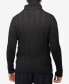 Фото #2 товара Men's Cable Knit Roll Neck Sweater