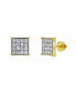 ფოტო #1 პროდუქტის VIP Room 14k Yellow Gold 0.70 cttw Certified Natural Diamond Stud Earring for Men/Women, Screw Back