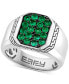 Фото #1 товара EFFY® Men's Emerald (3/4 ct. t.w.) Cluster Ring in Sterling Silver