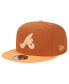 Men's Brown Atlanta Braves Spring Color Two-Tone 9FIFTY Snapback Hat