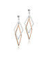 Фото #1 товара Stylish Sterling Silver Two-Tone Dangling Earrings