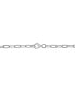 ფოტო #3 პროდუქტის EFFY® Diamond Oval Link Paperclip 18" Chain Necklace (1/8 ct. t.w.) in Sterling Silver