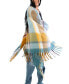 ფოტო #4 პროდუქტის Plaid Fringe Cape Sweater