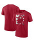 Фото #1 товара Men's Scarlet San Francisco 49ers 2023 NFC Champions Right Side Big and Tall T-shirt