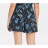 Women's Floral Print High-Rise Shorts - Who What Wear Black 16