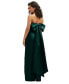 ფოტო #2 პროდუქტის Strapless Draped Bodice Column Dress with Oversized Bow