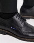 Ben Sherman leather brogue shoes in black grain