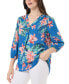 ფოტო #3 პროდუქტის Women's Printed Kelly V-Neck Blouse