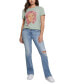 ფოტო #4 პროდუქტის Women's Orchid Queen Graphic Easy-Fit T-Shirt