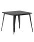 Фото #1 товара Dryden Indoor/Outdoor Dining Table With Umbrella Hole, 36" Square All Weather Poly Resin Top And Steel Base