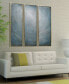 Concentric 3-Piece Textured Metallic Hand Painted Wall Art Set by Martin Edwards, 60" x 20" x 1.5"