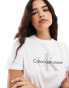 Фото #2 товара Calvin Klein Jeans Monogram T-shirt in brilliant white