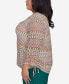 ფოტო #4 პროდუქტის Plus Size Emerald Isle Spliced Texture Drawstring Hem Top