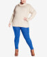 Фото #3 товара Plus Size Rosie Cable Knit Sweater