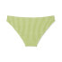 Juniors' Textured Cheeky Bikini Bottom - Xhilaration™ Lime Stripe size Large