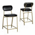 Фото #3 товара Барный стул BB Home Табурет 42 x 49 x 88 см Чёрный Позолоченный Metal Polyurethane