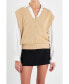 ფოტო #5 პროდუქტის Women's V-neck Knit Sweater Vest