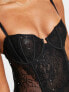 Фото #2 товара Wild Lovers Samantha sequin lace detailed underwired bodysuit in black