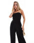 Фото #4 товара JDY Petite bandeau jumpsuit in black