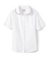 ფოტო #1 პროდუქტის Little Girls School Uniform Piped Peter Pan Collar Broadcloth Shirt