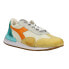 Фото #4 товара Diadora Equipe Mad Tennis Lace Up Mens Blue, Off White, Yellow Sneakers Casual