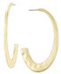 ფოტო #3 პროდუქტის Gold-Tone Oval Open Hoop Earrings, Created for Macy's