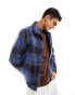 Фото #1 товара ASOS DESIGN oversized wool look harrington jacket in blue check