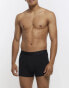 River Island 4 pack trunks in black