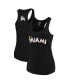 Women's Black Miami Marlins Plus Size Swing for the Fences Racerback Tank Top